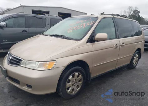 2002 Honda Odyssey Ex-L из США, поврежденный, VIN 5FNRL18092B029848